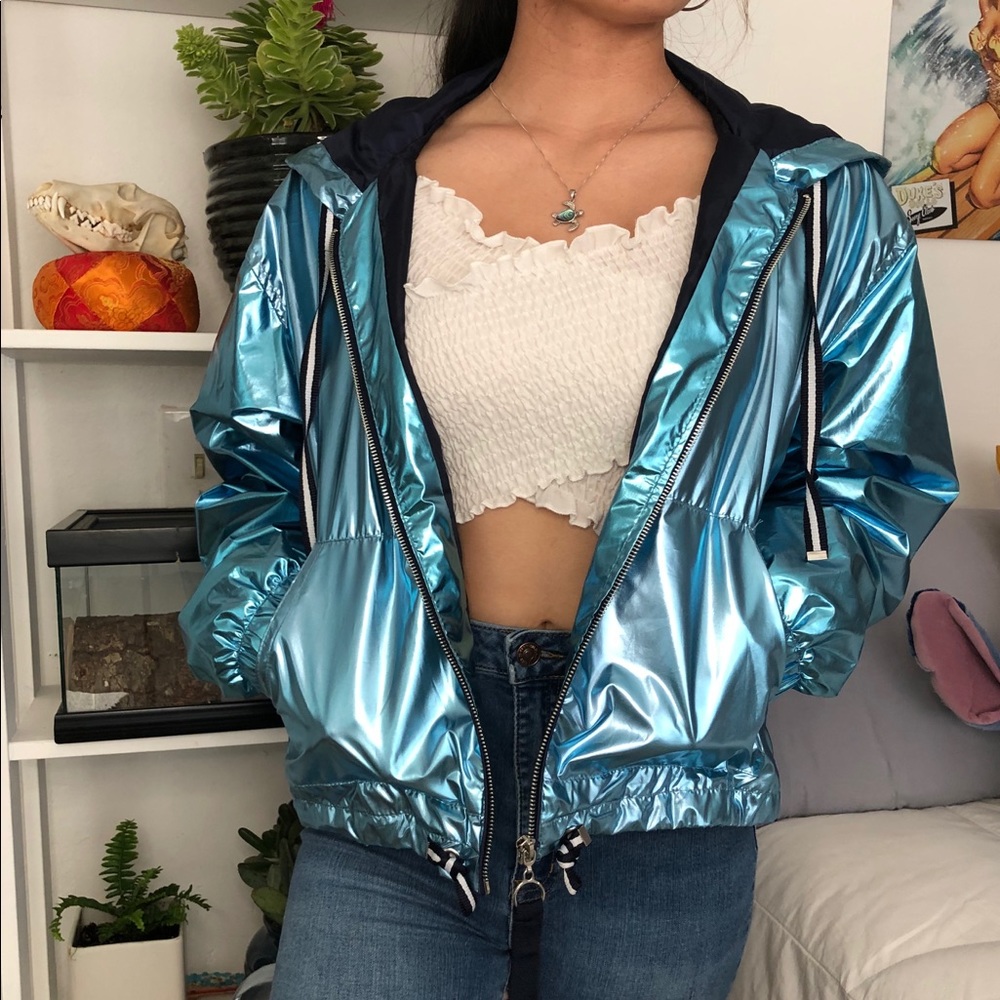 Holographic zip up (SOLD)